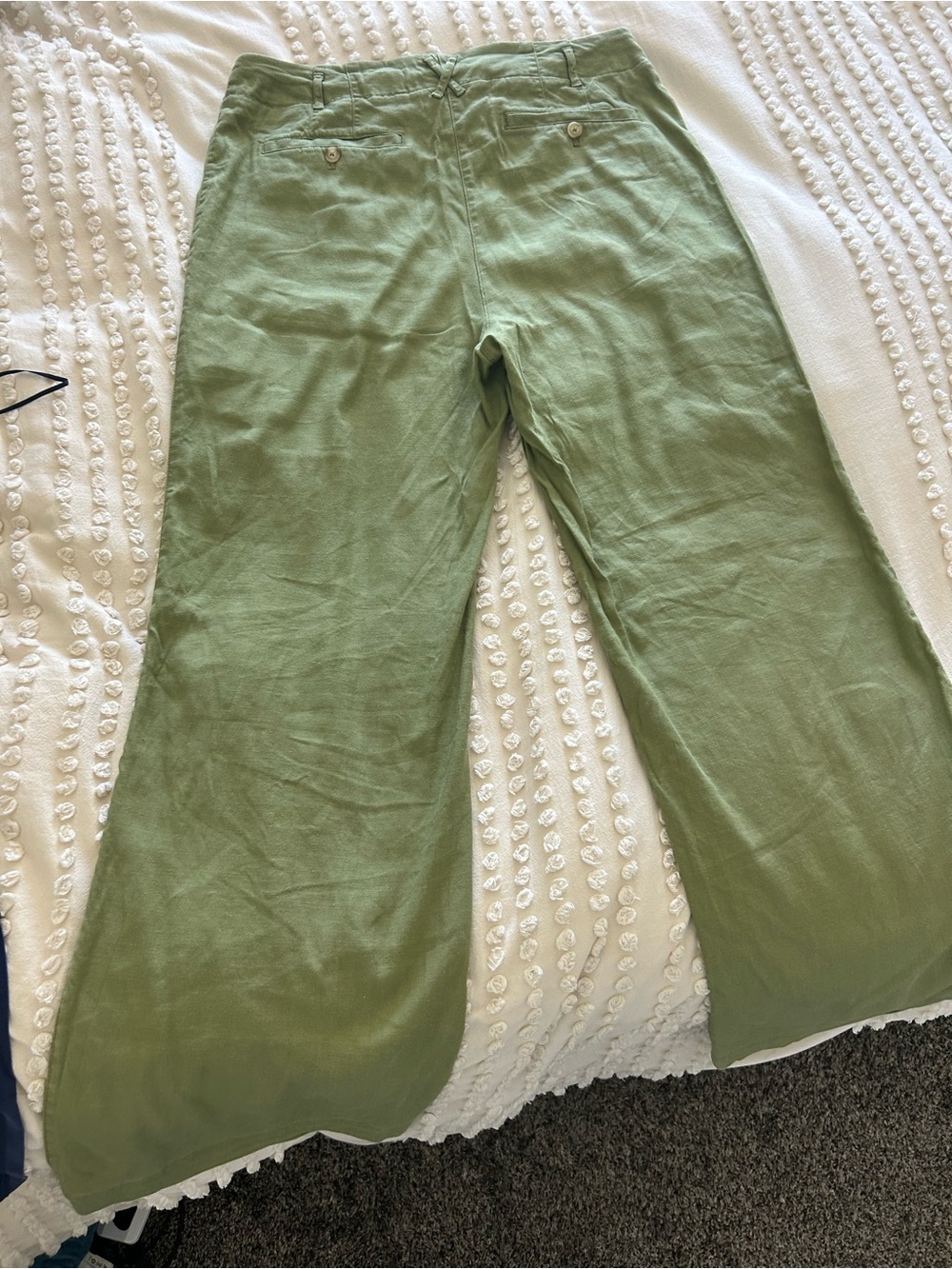 Maeve by Anthropologie Olive Green High-Rise Wide-Leg Pants - Picture 6 of 11
